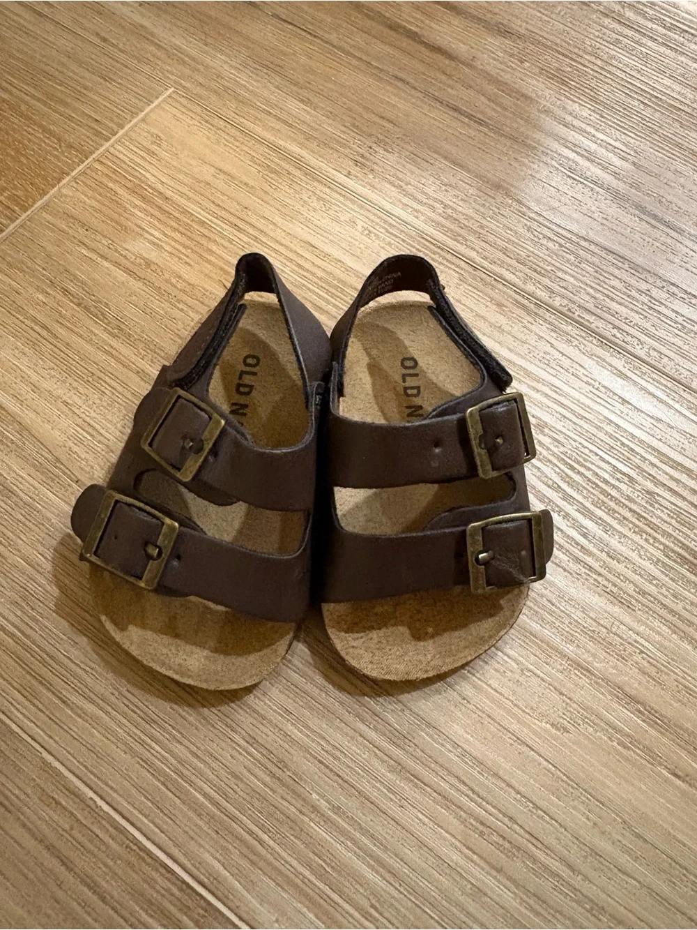 Old Navy Brown Double Buckle Baby Sandals | Size 0–3 Months